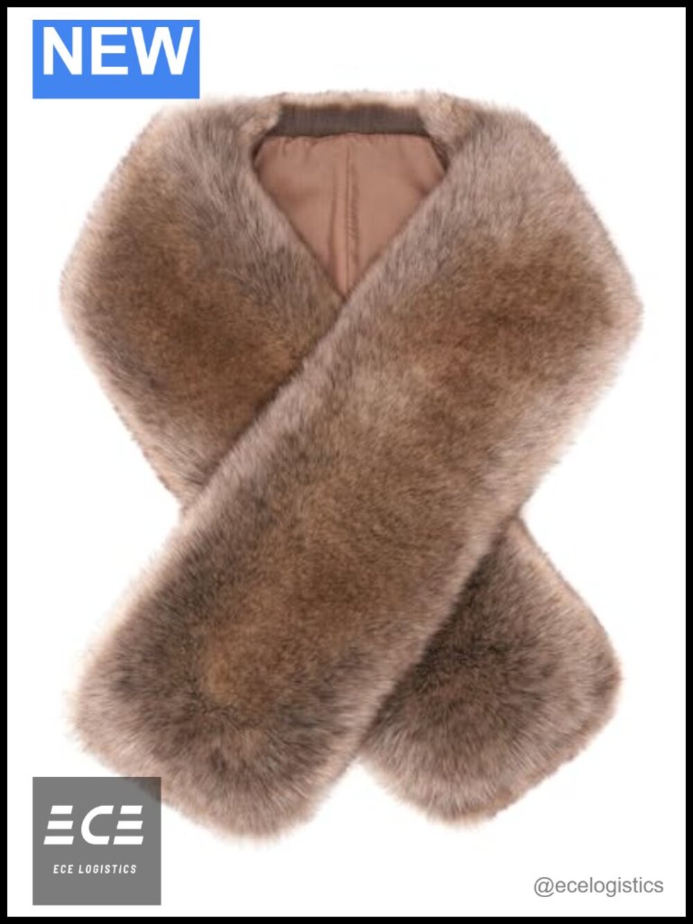 Faux Fur Collar Scarf Womens Winter Neck Warmer Stole